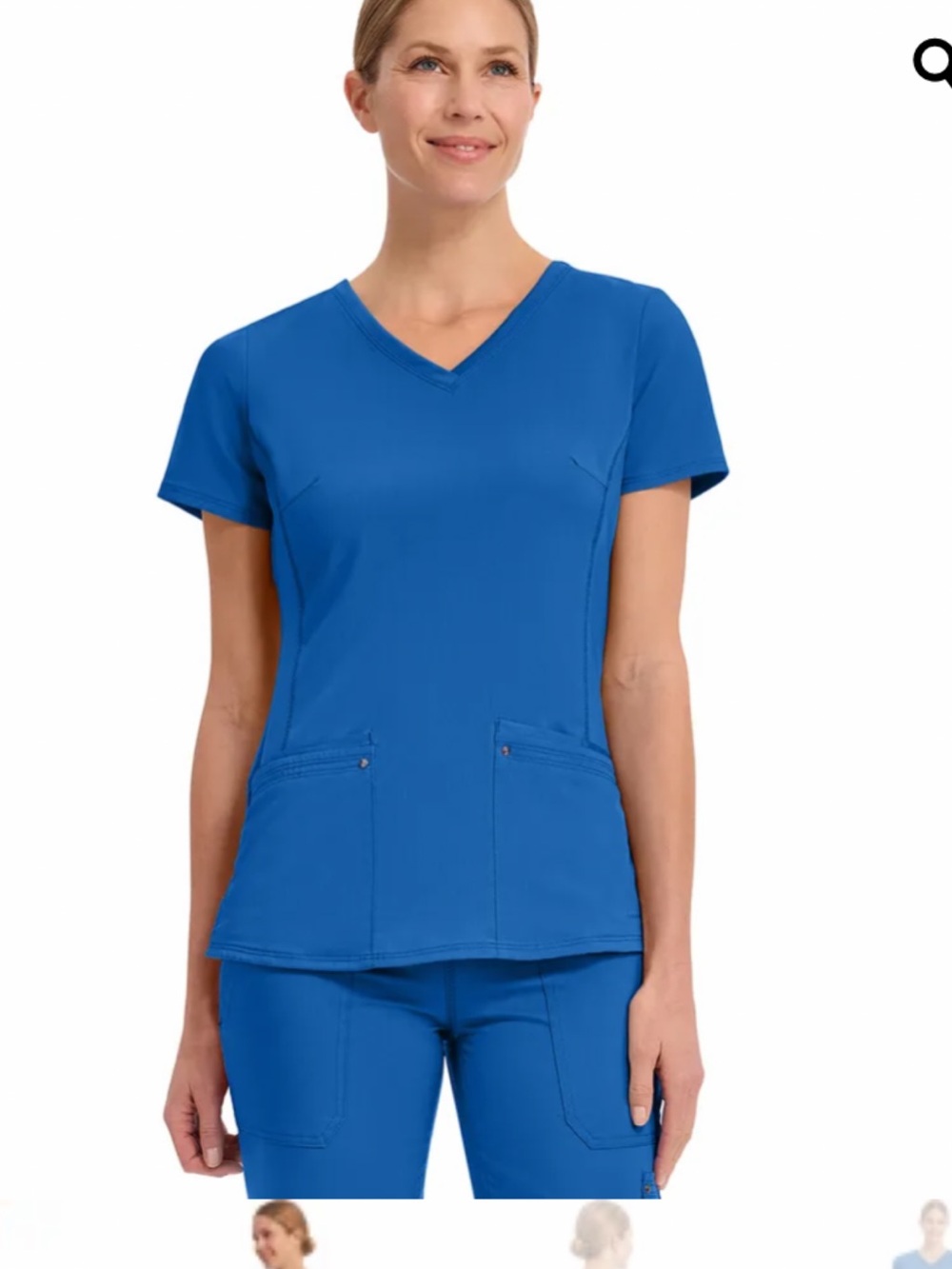 Women’s V-Neck Scrub Top in Royal Blue